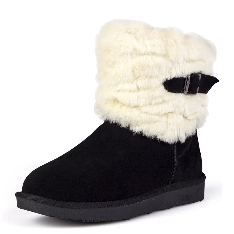 2015 новое поступление натуральной кожи снегоступы зимние ботинки овчины