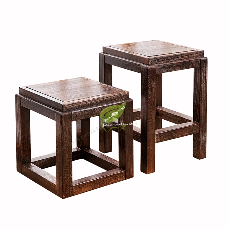 Новый китайский домашний низкий табурет для гостиной чайная квадратная обувь