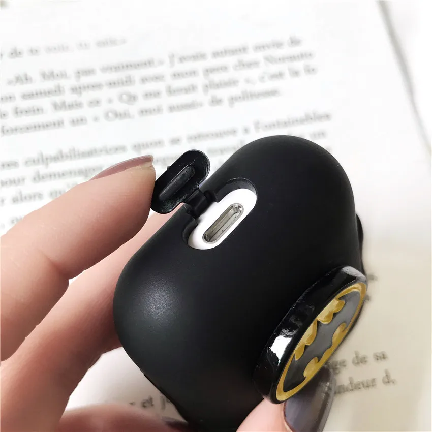 Беспроводная Bluetooth гарнитура коробка для хранения для Apple Airpods чехол защитный чехол уличная карта Бэтмен силиконовая коробка анти-осень посылка