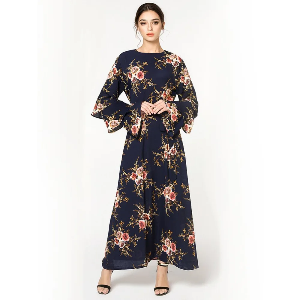 Muslim Dress Chiffon Abaya Dubai Adult Jurken Soft Kaftan 3 Color Women Dresses Ramadan Arab Elegant Islamic 2018 New | Тематическая