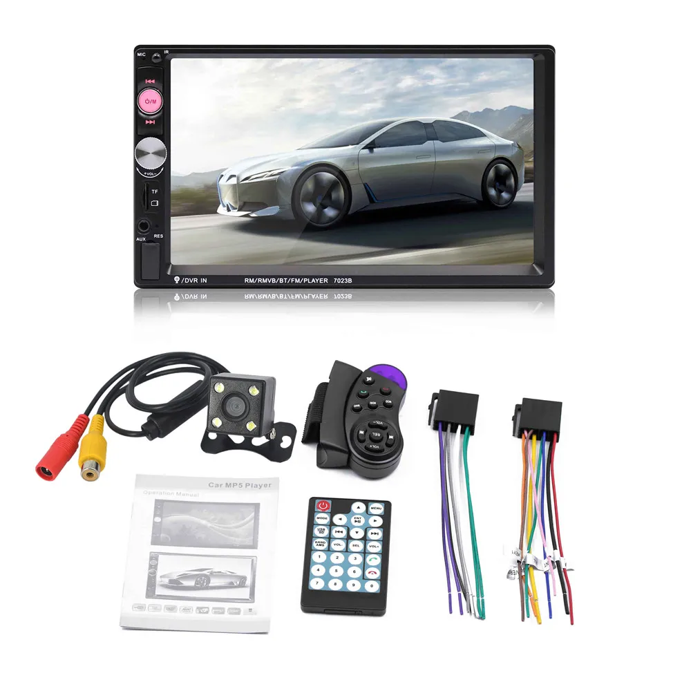 Автомагнитола 2 din 7 &quotHD MP5 сенсорный экран цифровой дисплей Bluetooth USB SD мультимедиа