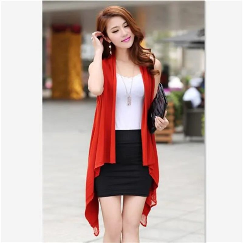 Женские летние модные длинные трикотажные кардиганы свитер женские топы с