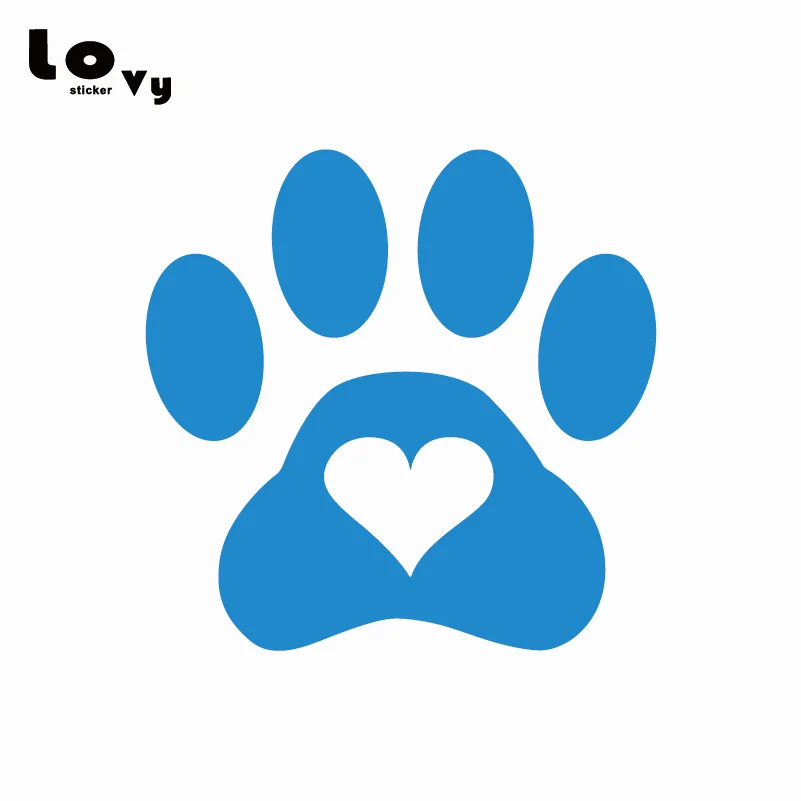 Love Dog отпечаток когтя виниловая Автомобильная мультяшная наклейка животное для