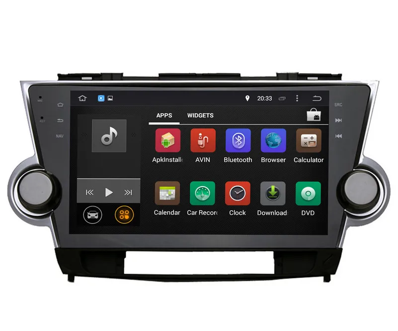 Автомобильный мультимедийный плеер 10 1 дюймов Android 7 GPS навигация для Toyota Highlander 2008