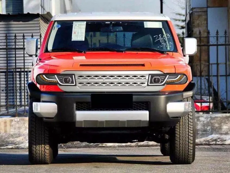 Новейший светодиодный DRL проектор фары и задние фонари и решетки для Toyota FJ Cruiser 2007- двойной луч задний фонарь