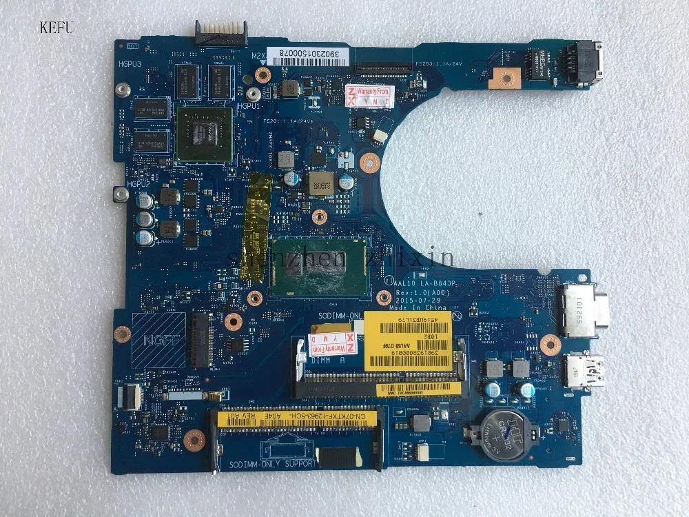 Материнская плата KEFU для ноутбука Dell Inspiron 15 5458 5558 5758 стандартная материнская с