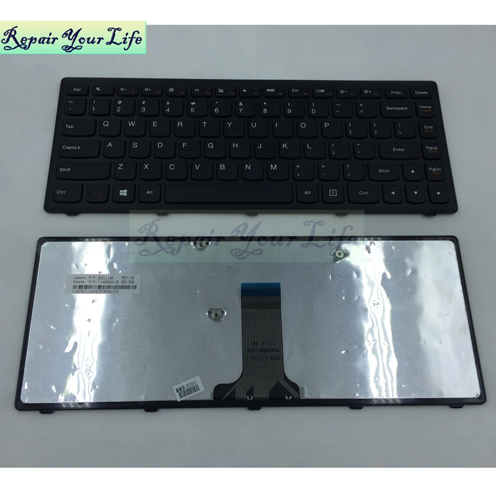 Сменная клавиатура с черной рамкой для ноутбука Lenovo G405 series US|laptop keyboard|replacement laptop
