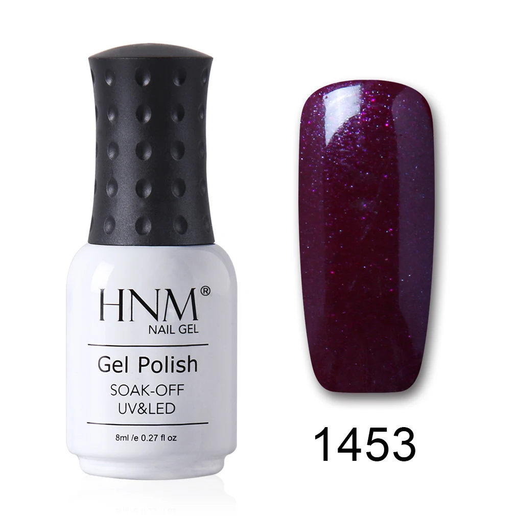 1453 HNM 199 цветов Гель-лак для ногтей Светодиодный УФ-гель для ногтей замочить от ногтей Гель-лак блеск 8 мл Черный Белый Красный Гибридный гвоздь Гель-лак - Цвет: 1453