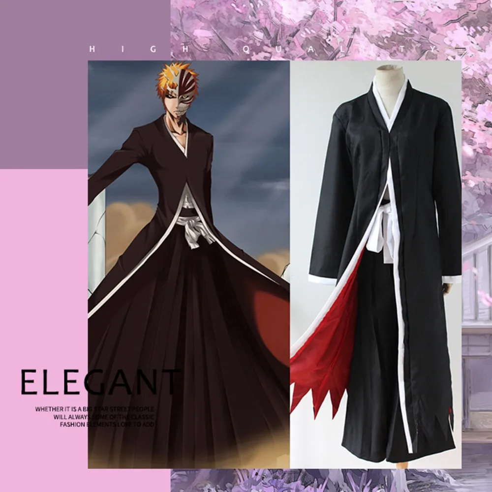 BLEACH Куросаки Ичиго Косплей костюмы 2019 мужские и wo Мужские Сценические длинный
