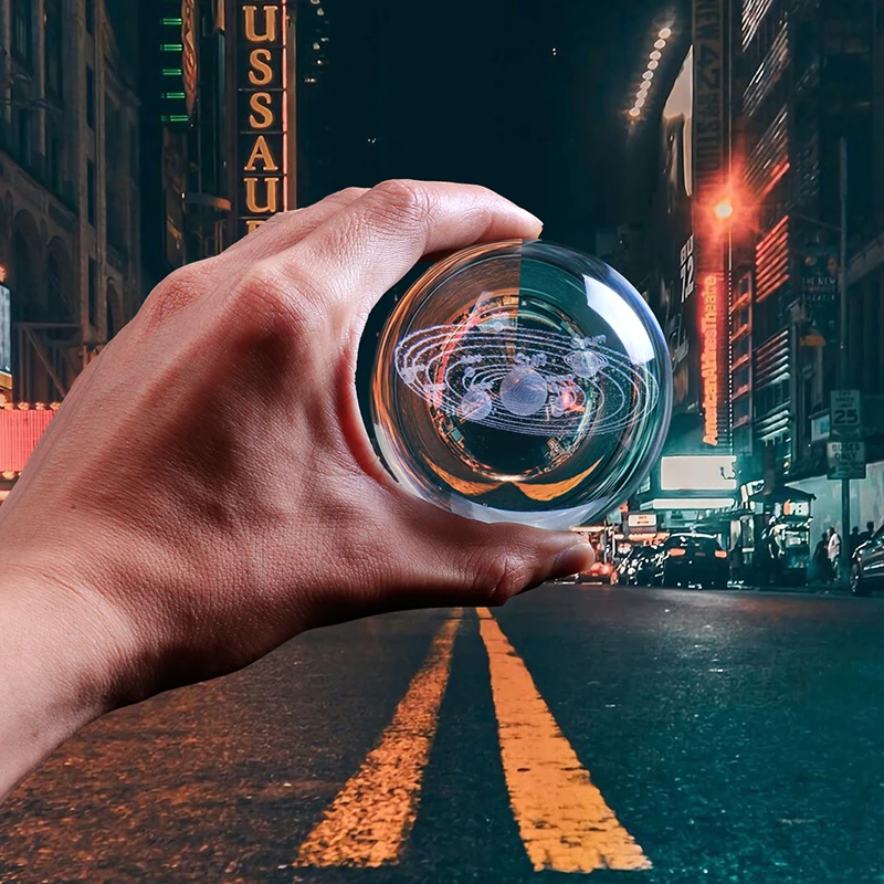 3D Хрустальный шар для солнечной системы стеклянный украшения дома аксессуары