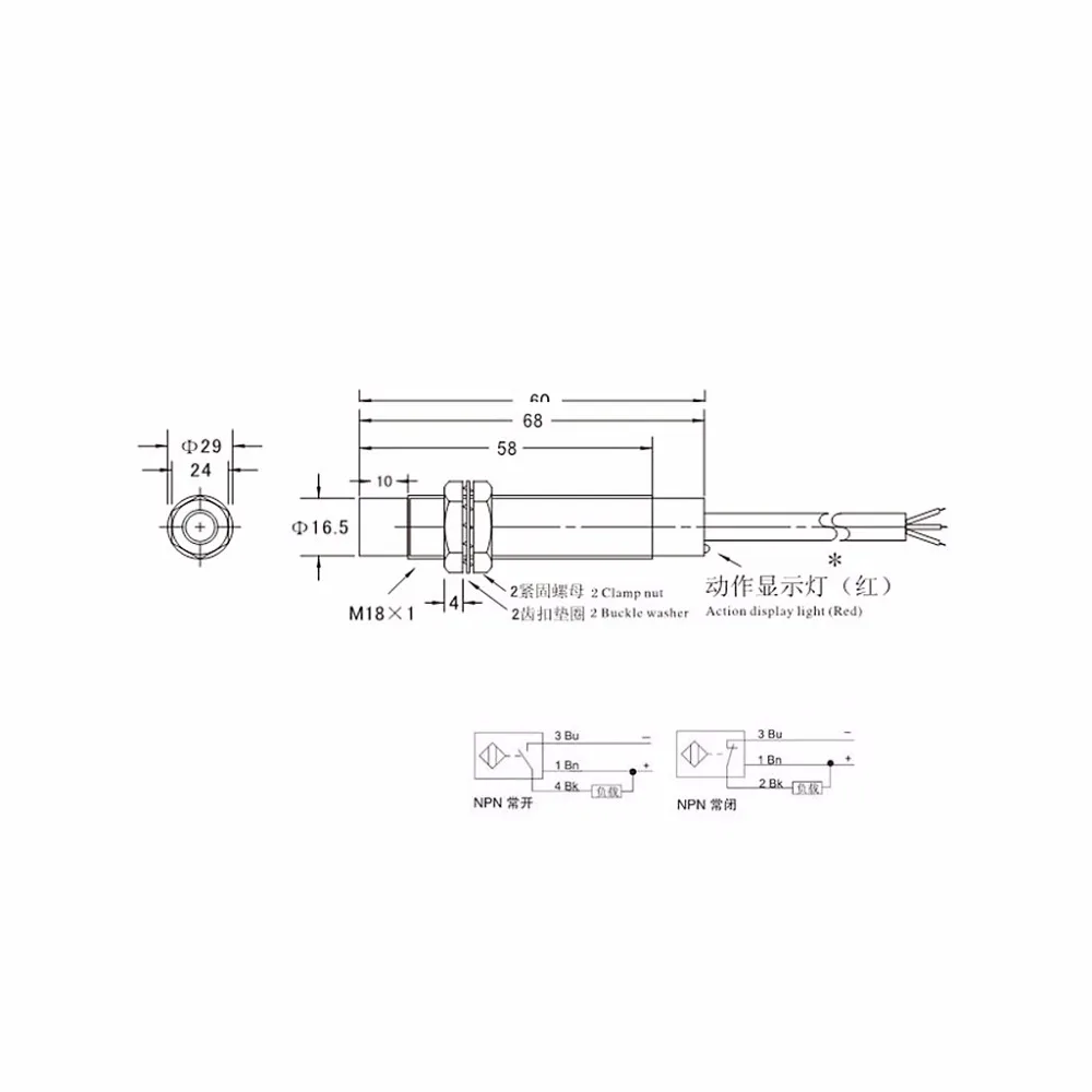 M18 8 мм DC 5 В NPN NO LJ18A3 Z/BX 5V индуктивный датчик приближения|Выключатели| |
