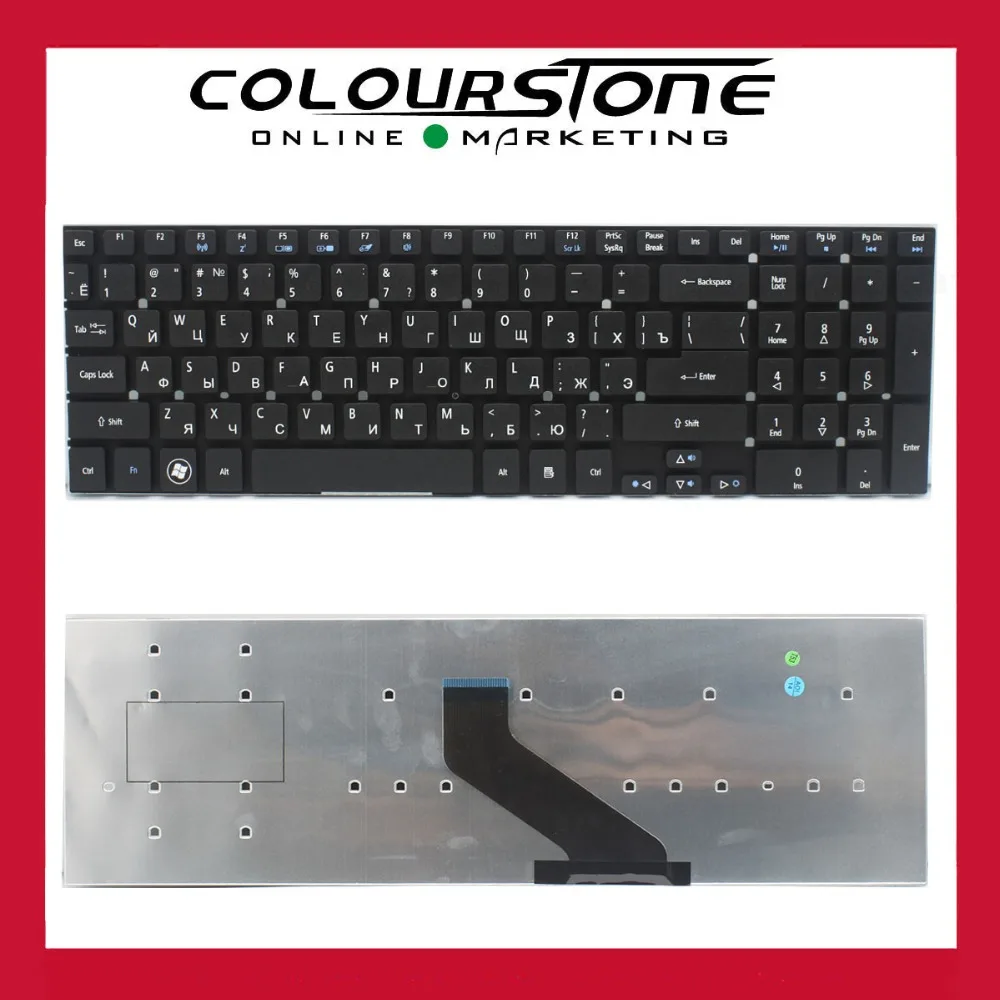 Русская черная клавиатура для ноутбука Acer Aspire новая русская 5830 5755 E1-522 E1-532
