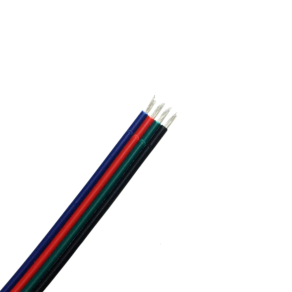 4 контактный светодиодный RGB кабель из луженой меди 22AWG изолированный провод ПВХ