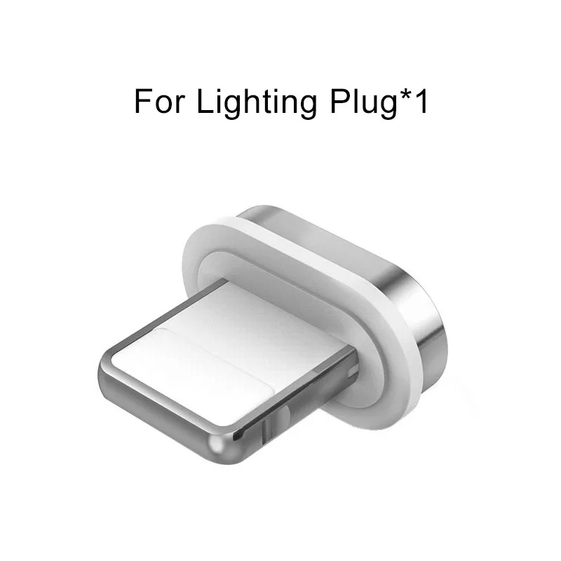 Магнитный кабель А. С. Штепсельная вилка типа C Micro USB C кабель для быстрой зарядки и передачи данных штепсельная Вилка для телефона Microusb Магнитный зарядный Шнур адаптер - Цвет: 1Pcs iOS Plug