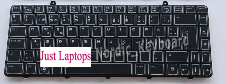 Новый Ноутбук клавиатура для Dell Alienware M11x R1 R2 R3 QWERTY ДАТСКОЙ/NORDIC макета|keyboard