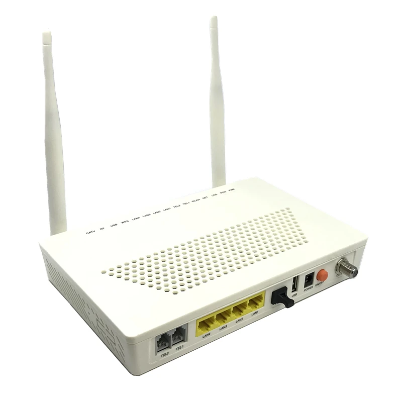 Fiber modulation regulator WIFI GPON/2.5G FTTO Light Cat Regulator Single 1000M LAN Port 2TEL+4EF+1GPON+1USB+CATV+2.4GWIFI OLT
