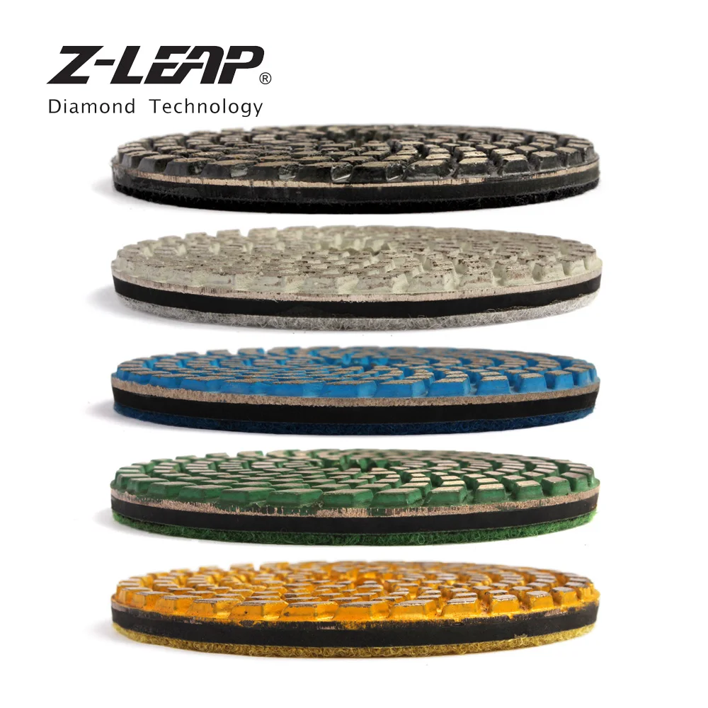 Z-LEAP " алмазный шлифовальный диск 100 мм бетонные абразивные колодки спеченные металлические скрепления сухой влажной полировки колеса для бетона грубой зернистости