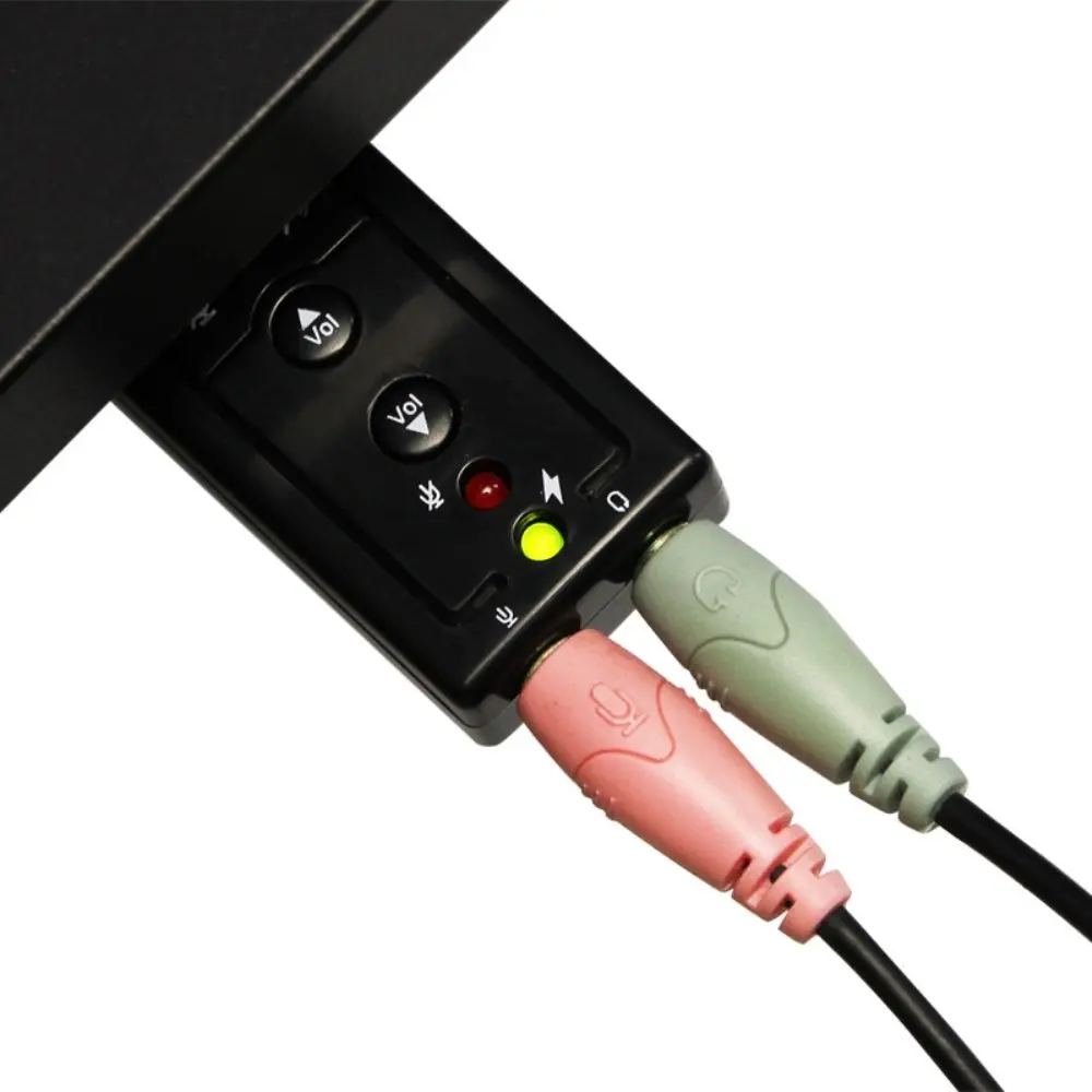 Внешняя звуковая карта с разъемами для наушников и микрофона USB 2.0|external sound card|sound