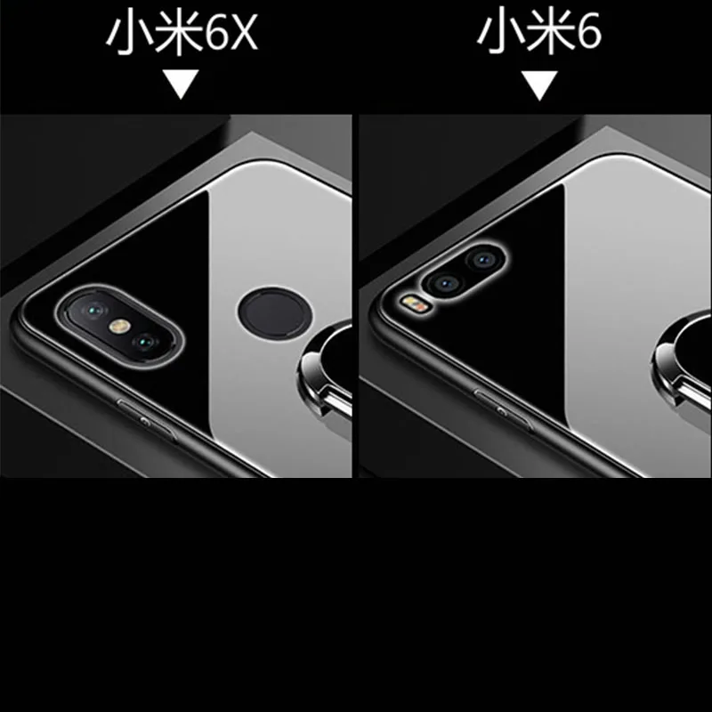 SemgCeKen роскошный оригинальный жесткий стеклянный зеркальный чехол для xiaomi mi 6 6x 5x