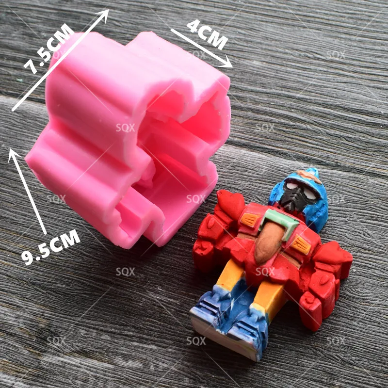 3D Робот Форма помадка торт выпечки формы силиконовые украшения инструменты