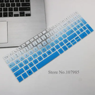 GradualBlue 15 15,6 дюймов кремниевый ноутбук Защитная пленка для ноутбука Dell Inspiron 15 5584 5586 клавиатура обложка записной книжки i5584-7063SLV 7590 7591 - Цвет: GradualBlue