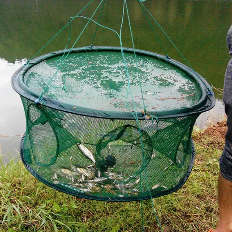 Складная сеть для рыбалки сетка ползания рыболовная кастинговая креветок ловли