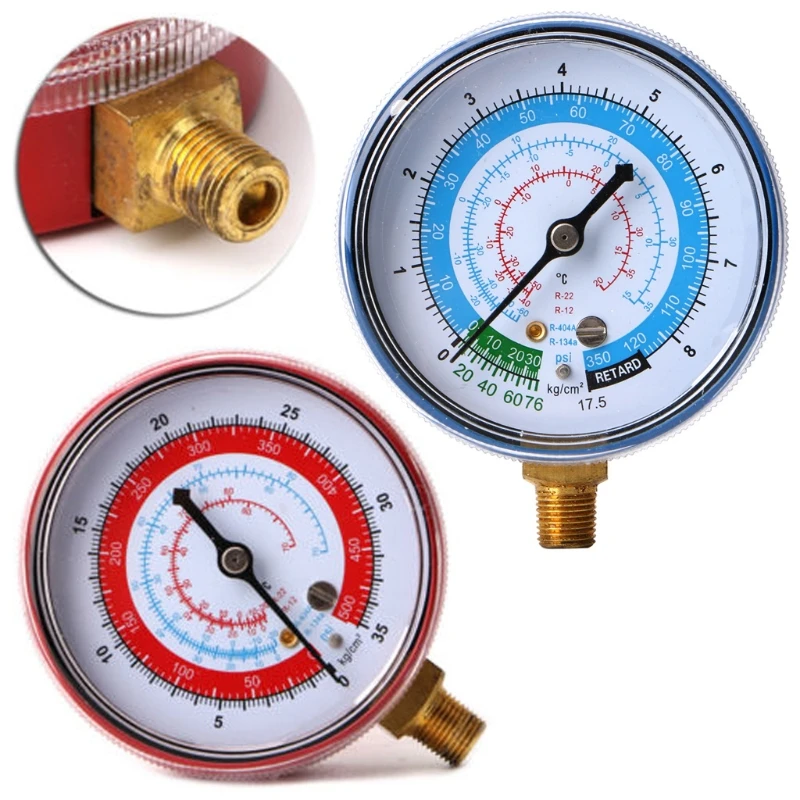 New Air Conditioner R404 R134A R22 Refrigerant Low Pressure Gauge PSI KPA Blue JUN-22B