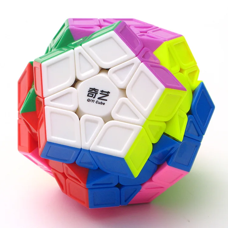 Qiyi красочные Megaminx Magic Cube Stickerless Профессиональный Скорость головоломки Cubo Magico