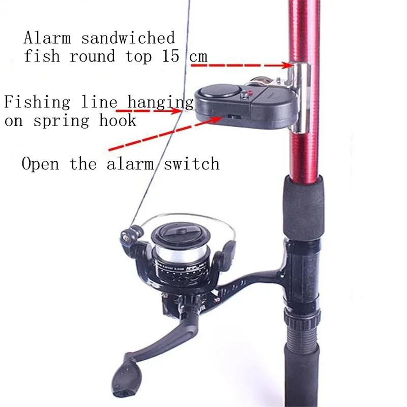 Светодиодный сигнализатор для уличной рыбалки звуковое оповещение прищепка