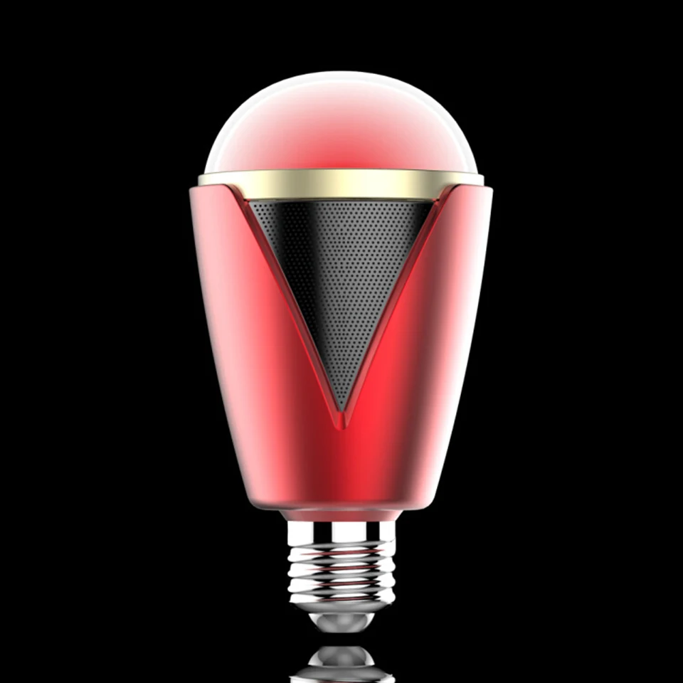 Wireless bluetooth app control smart speaker music playing dimmable intelligent RGB colorful led bulb E27 lighting | Лампы и освещение