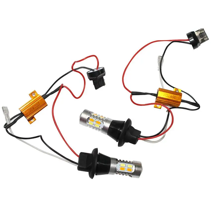 2X T20 7440 10 Вт 42SMD поворотники дневной ходовой светильник s светодиодный