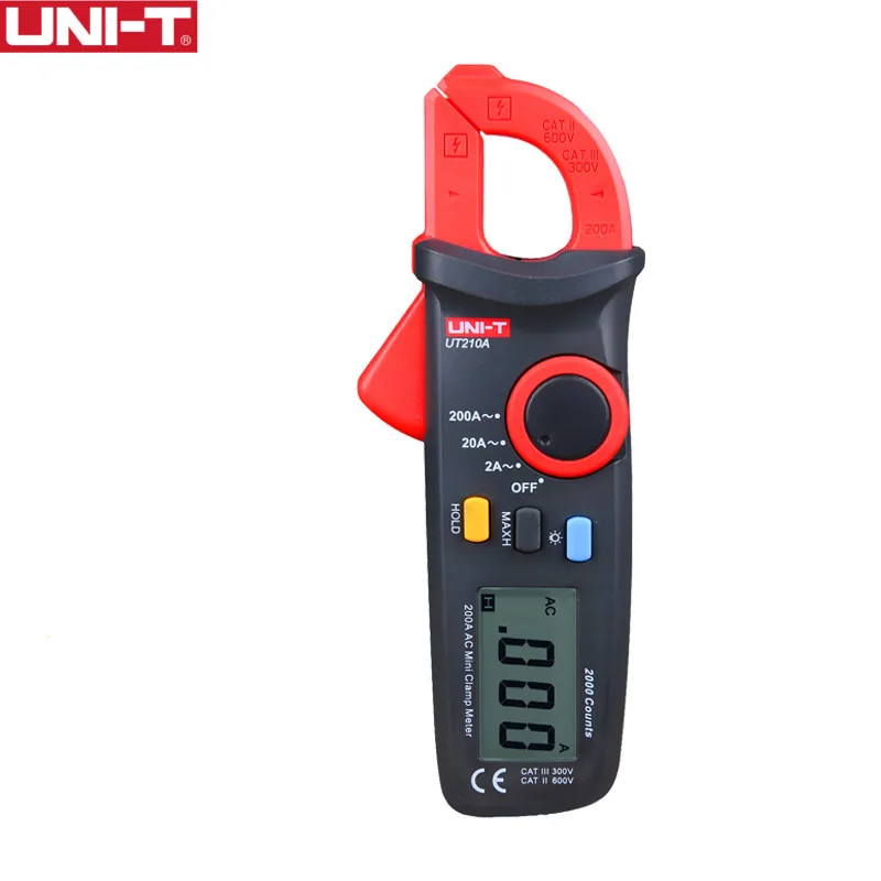 UNI-T UT210A 2000 Count Mini Digital Clamp Meter MultiMeter Tester Auto Range AC Current 2A/20A/200A