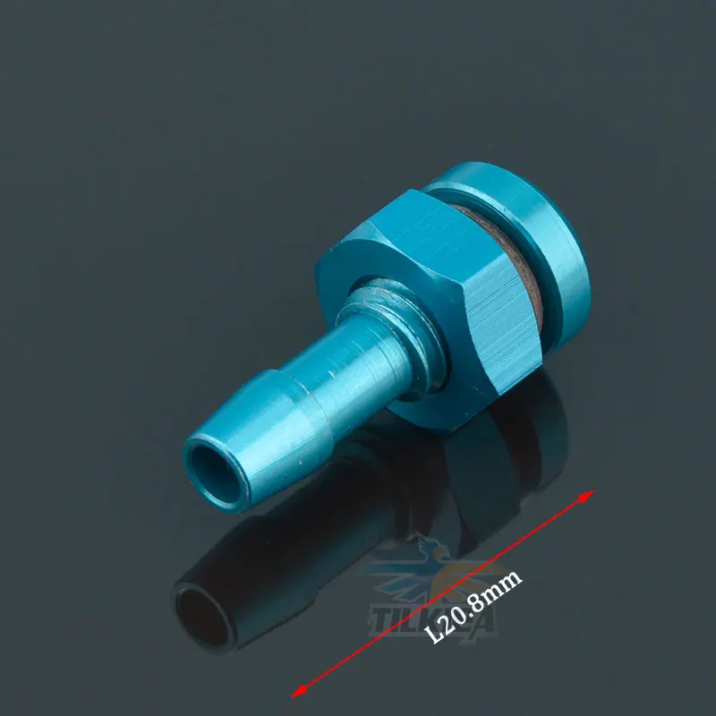 BLue L20.8mm Хорошее качество 1 шт. синие/серебряные водяные ниппели L32mm/L20.8mm M6 резьба Rc лодка Топливные форсунки для 3X5/4X7 мм труб - Цвет: BLue L20.8mm