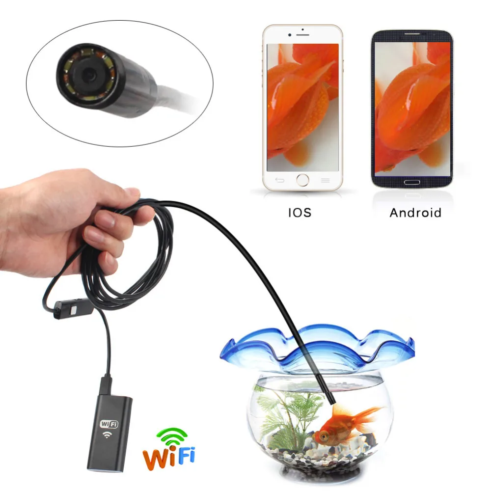 USB эндоскоп с камерой HD 8 мм IP68 полужесткой трубкой|Мультиметры и анализаторы| |