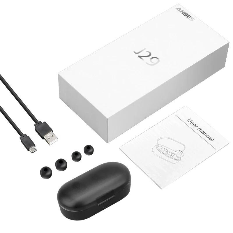 ANBES наушники-вкладыши TWS с Бизнес Bluetooth V5.0 наушники Беспроводной стерео гарнитура