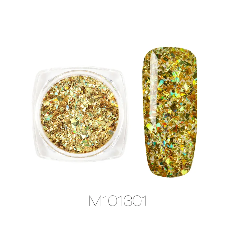 M101301 ROSALIND Блестки для ногтей хромированная пудра для ногтей Тонкий голографический блестящий для ногтей для гель-лака пигмент пыль зеркало для маникюра - Цвет: M101301