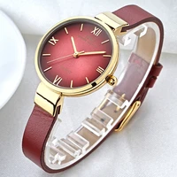 ibso womens quartz watches fashion rose gold clock watch hours with dial genuine leather strap watch relogio femino