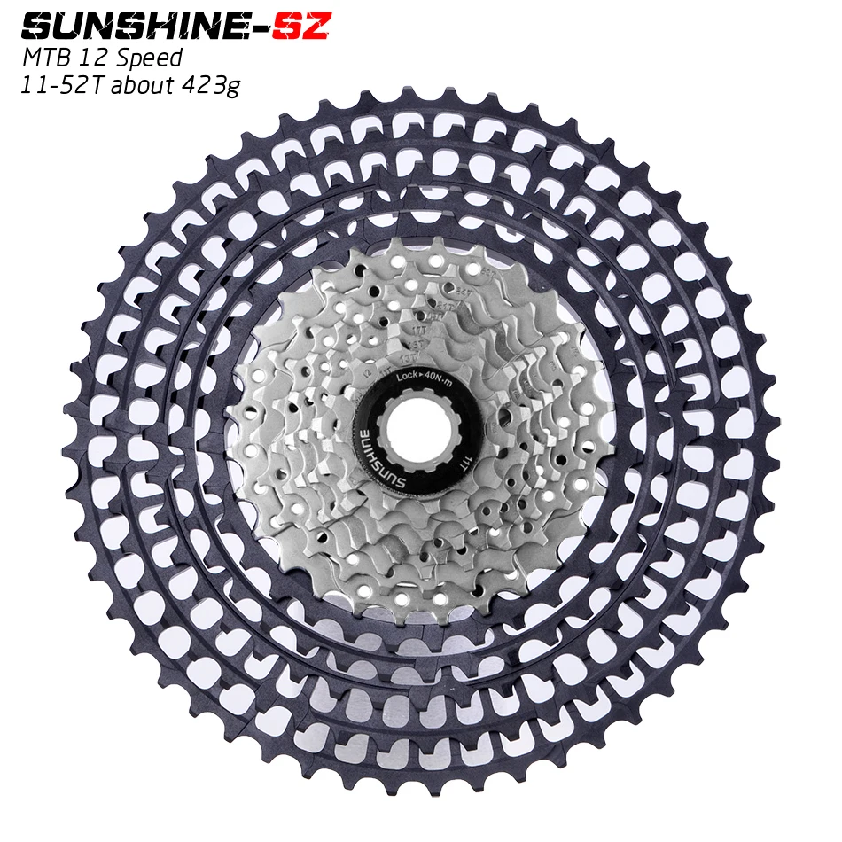 SUNSHNE MTB 12 Geschwindigkeit 11-52t кассетт 365 г ультралайхт Fahrrad Freilauf 12t Fahrrad Teile Berg мех shimano M9000 M800