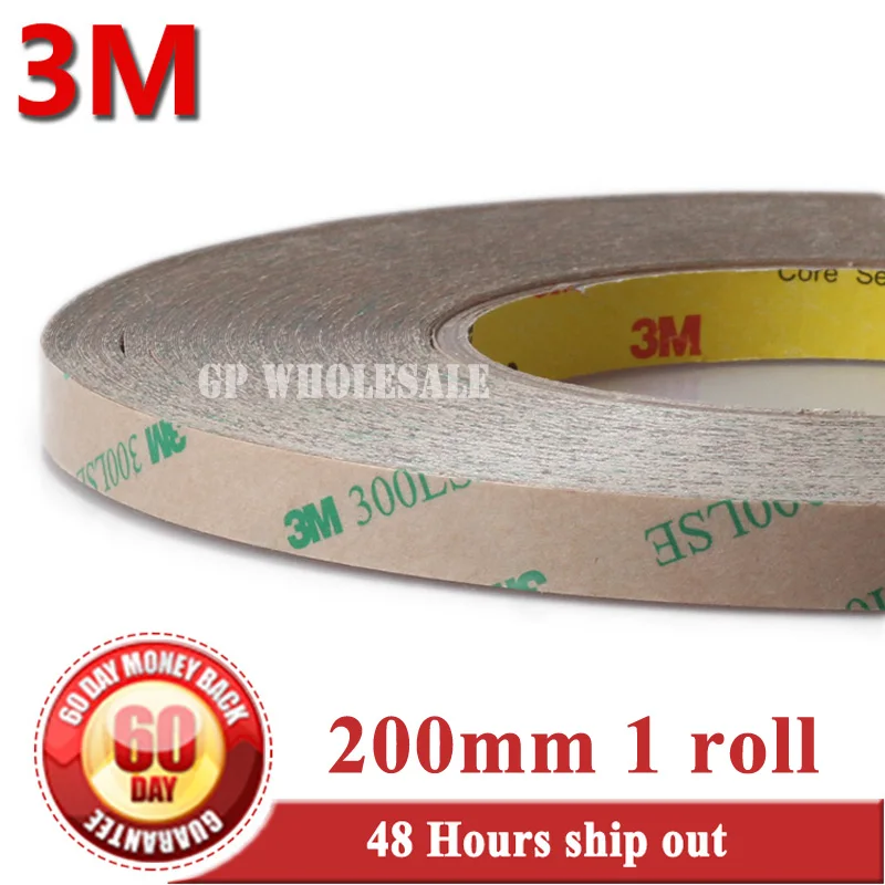 20CM / 200mm*55M 0.17mm 3M 300LSE 9495LE Strong Adhesion Two Sides Adhesive Tape for Electric Nameplate Waterproof