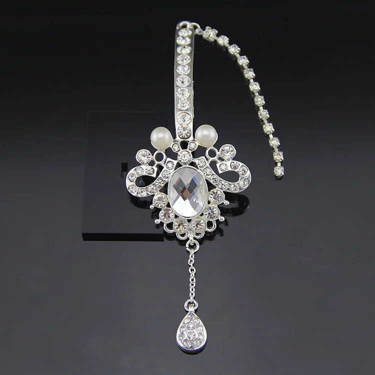 HIMSTORY индийский стиль КАПЛЕВИДНАЯ кристальная оправа свадебные аксессуары для