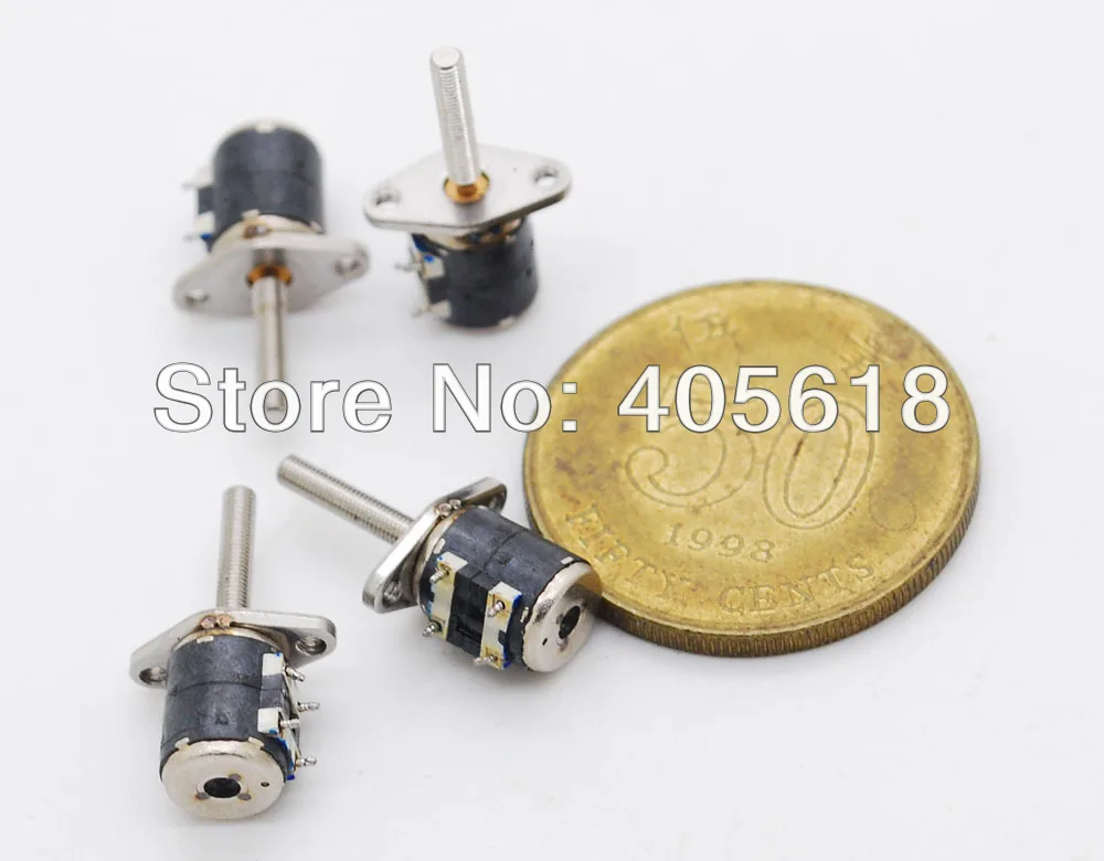 Миниатюрный шаговый электродвигатель 4 провода 10 шт (диаметр 6 мм высота 8 мм) |