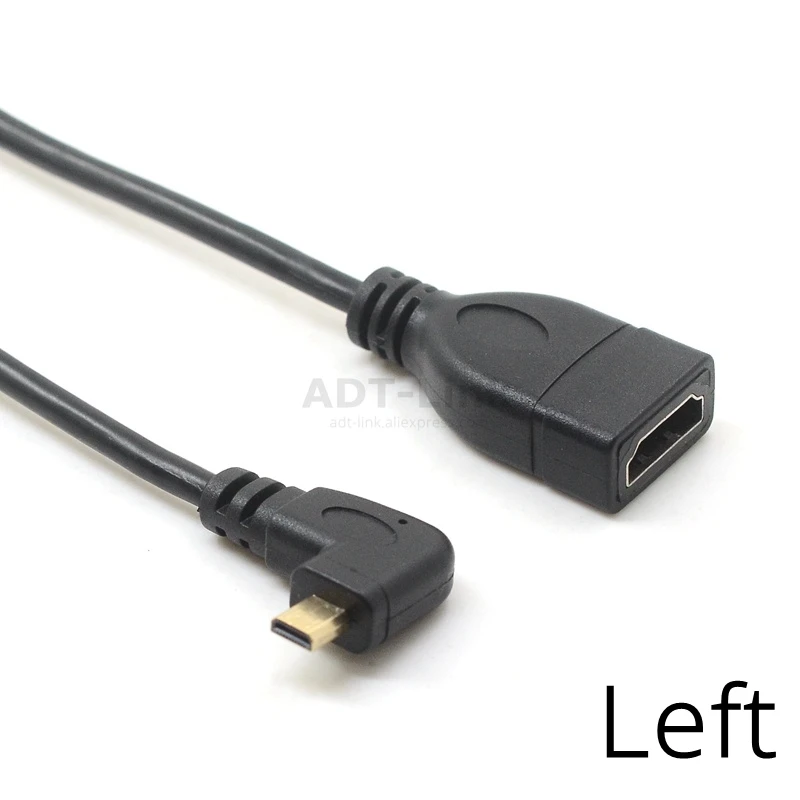 Микро совместимому с HDMI адаптер Папа мама кабель правой и левой под углом 90