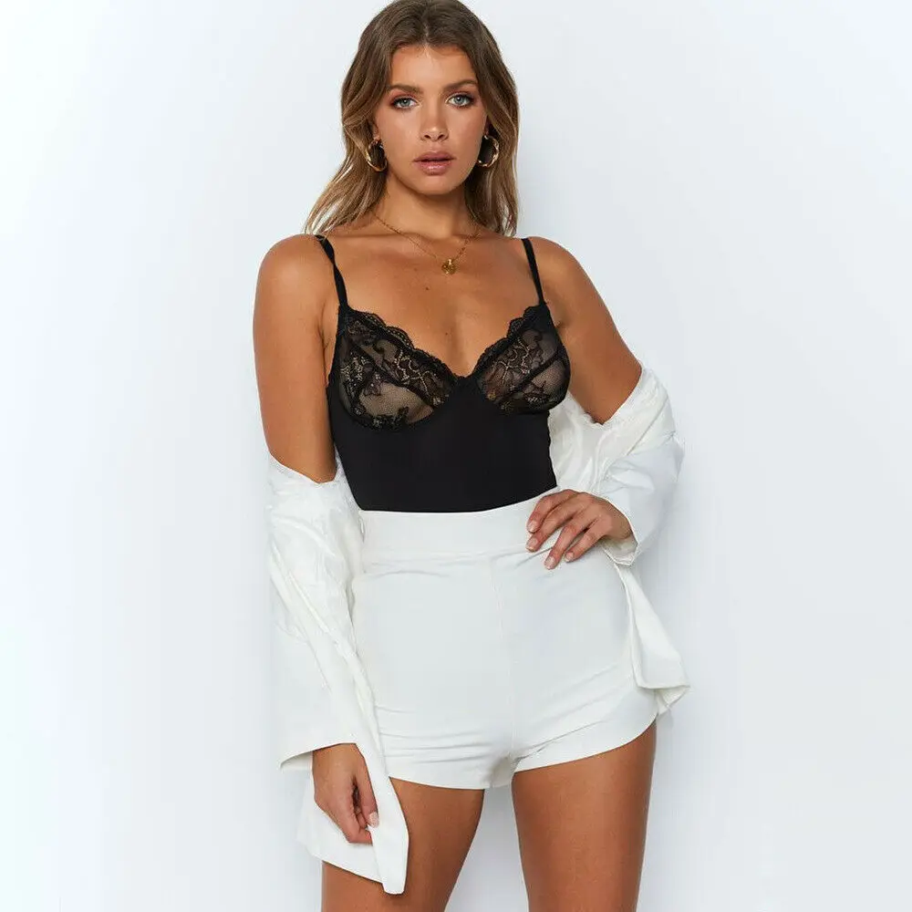 Кружевной сексуальный купальник женский однотонный с глубоким v образным