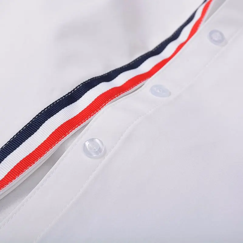 Модная Повседневная белая женская тонкая рубашка на пуговицах Офисная Женская