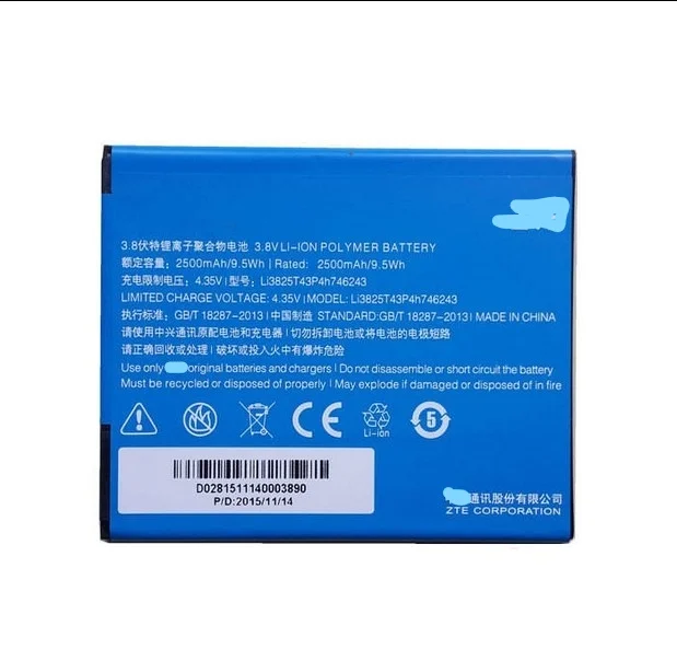 3 8 В 2500 мАч Li3825T43P4h746243 для аккумулятора ZTE 3C N928DT|battery for zte|battery forbattery 2500mah |