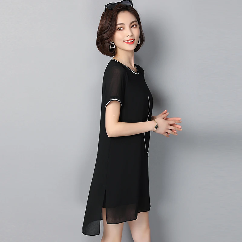 Doornot шифон Femme большой платье новое летнее Для женщин Мода-линии с коротким