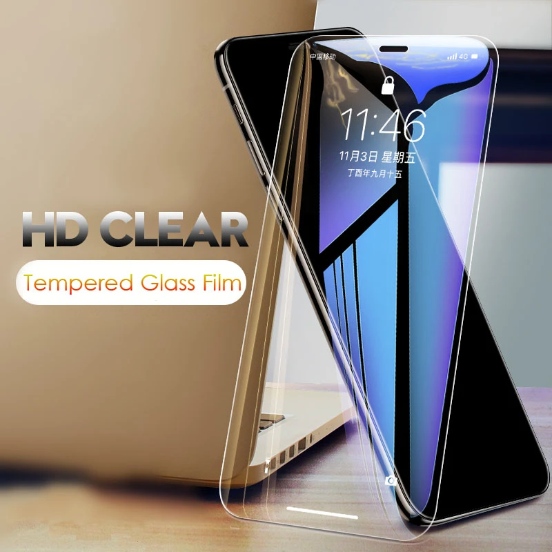 Закаленное стекло MaxGear 2.5D для iPhone X 6 6s 8 7 Plus 5 SE защитное пленка|Защитные стёкла и