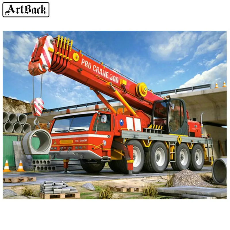 Алмазная живопись 5d с рисунком крана полностью квадратная мозаика инженерная