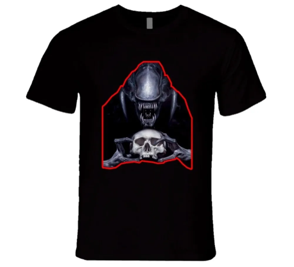 Alien Vs Predator крутой дизайн мультфильм ночь звезды футболка новая модная мужская с