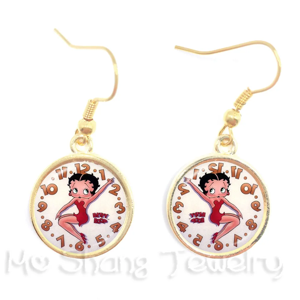 Пикантные Гипербола Betty Boop серии узор 16 мм круглые стеклянные бусины для создания